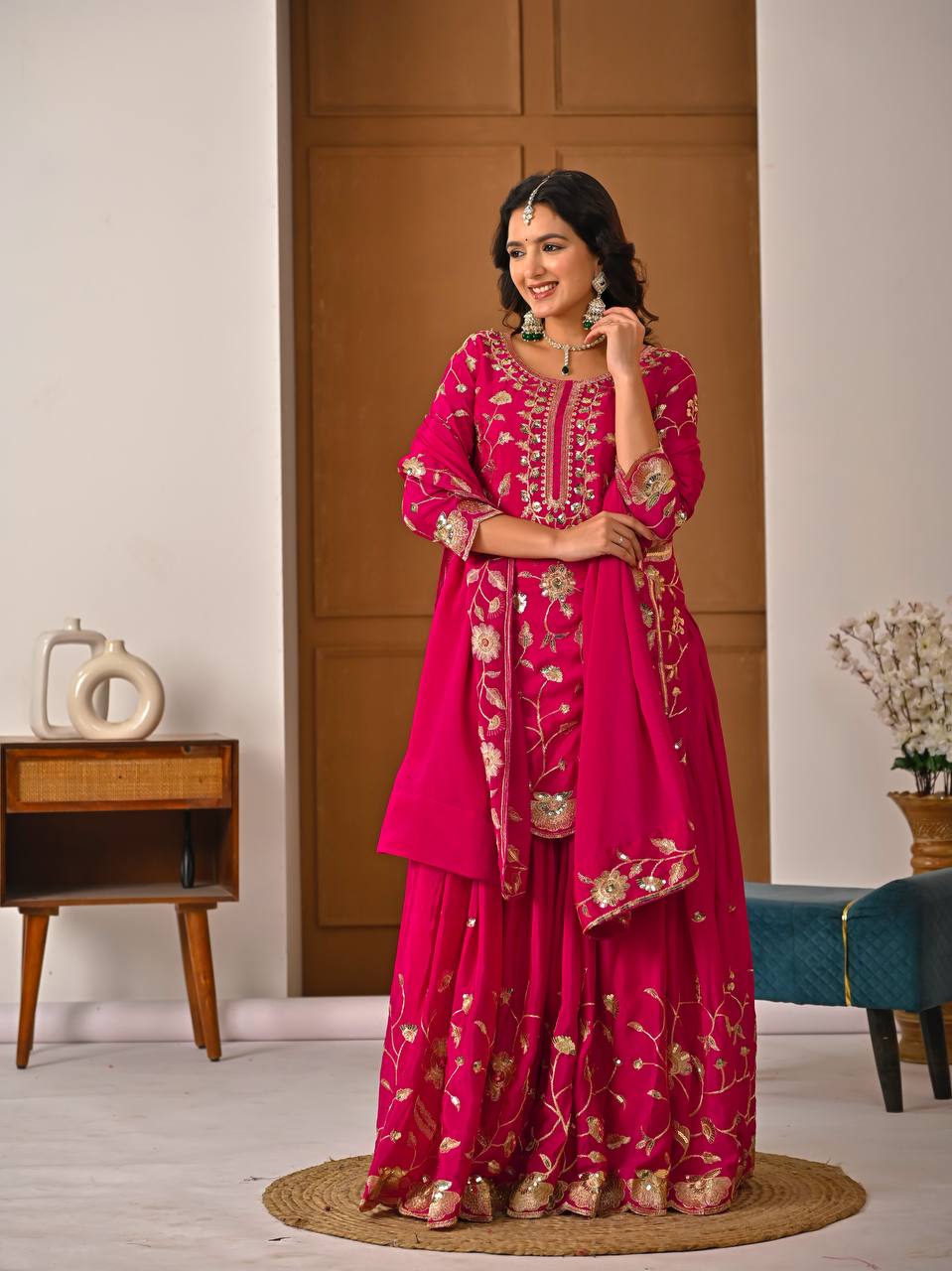 Amrapali Trend Designer Chinnon Silk Lehenga Set for Women with 5mm Sequence Embroidery - Image 15