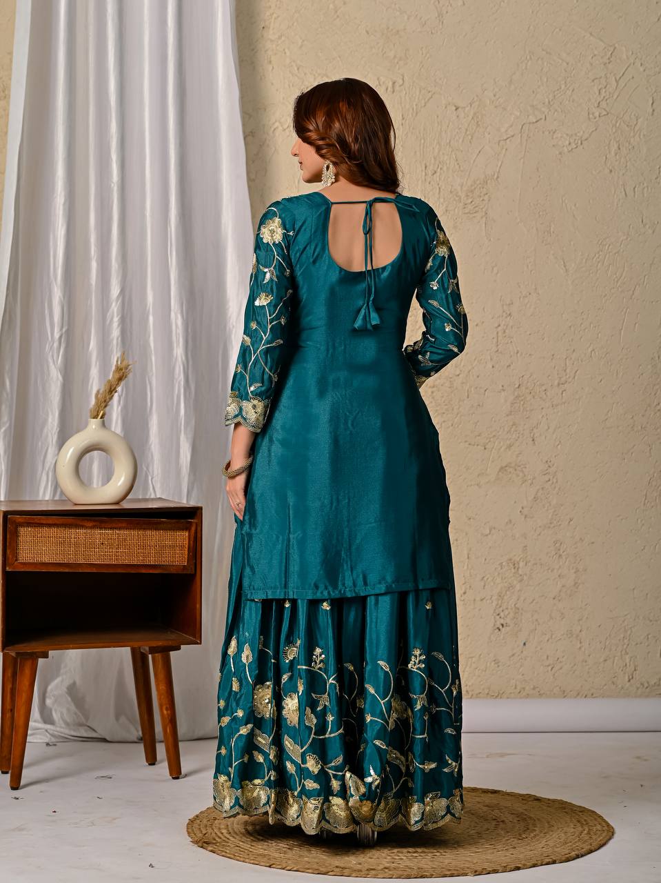 Amrapali Trend Designer Chinnon Silk Lehenga Set for Women with 5mm Sequence Embroidery - Image 26