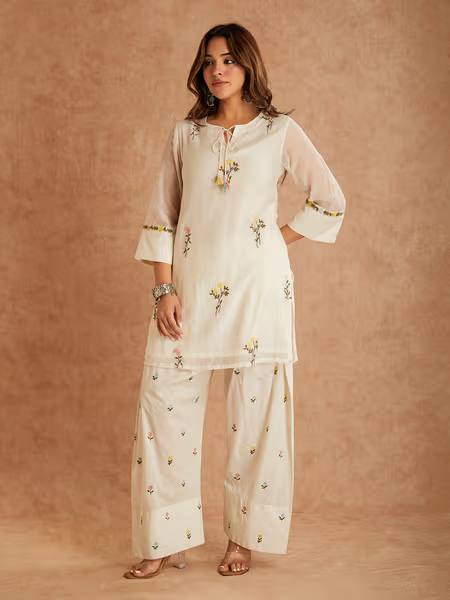 Amrapali Trend Designer Farshi Salwar Set with Organza Dupatta - Image 6