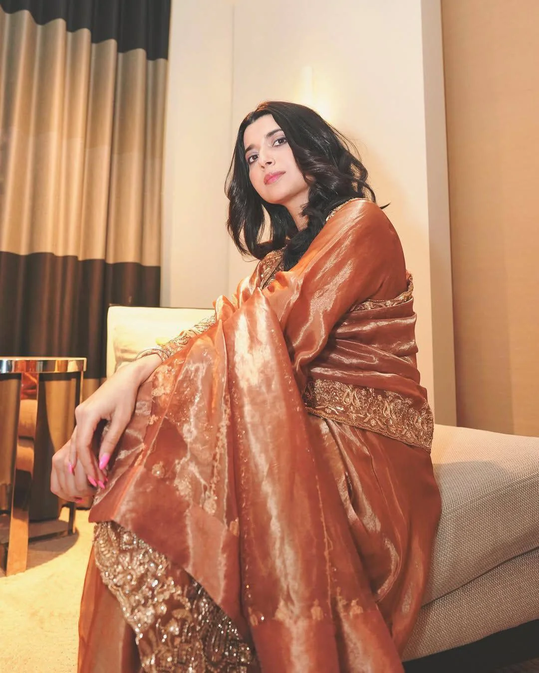 Amrapali Trend Elegant Frendy Silk Kurti Palazzo Set with Embroidered Dupatta - Image 3