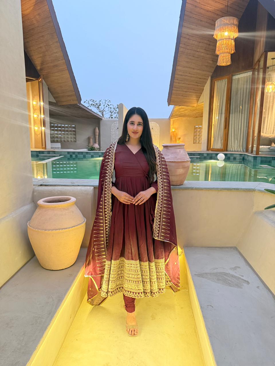 Amrapali Trend Heavy Embroidered Anarkali Suit with Organza Dupatta - Image 3