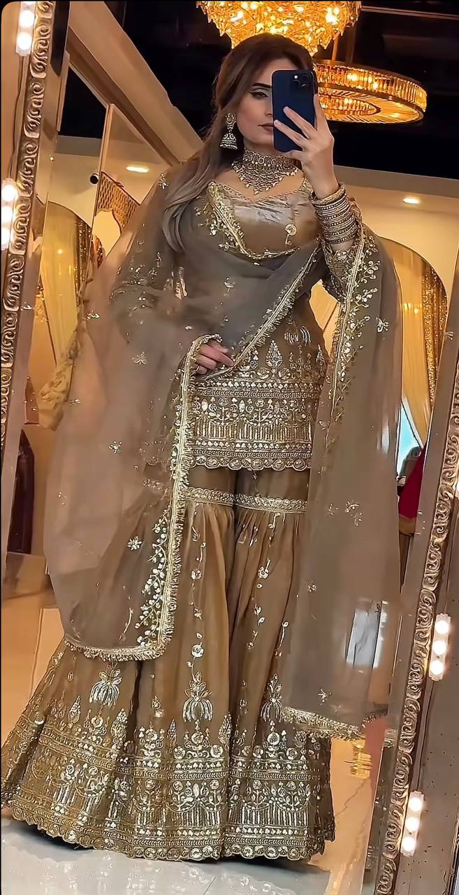 Amrapali Trend Heavy Embroidery Sharara Suit – Party Wear - Image 2