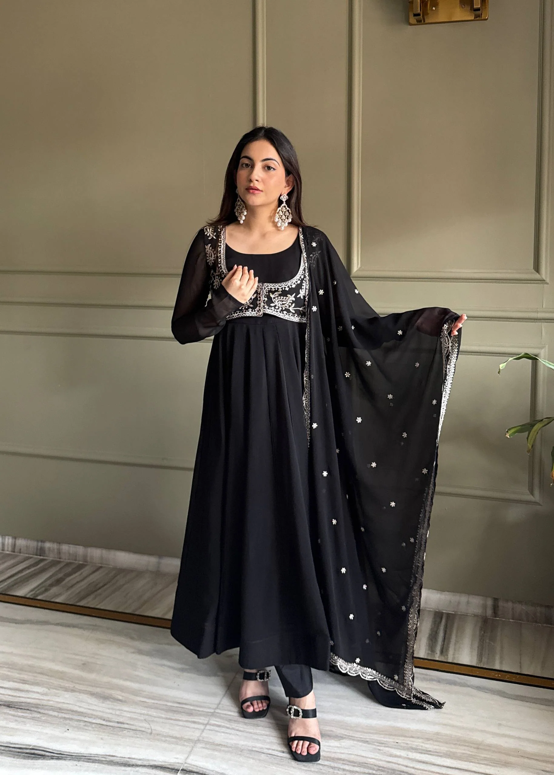 Amrapali Trend Heavy Fox Georgette Designer Anarkali Gown Set with Dupatta - Image 7