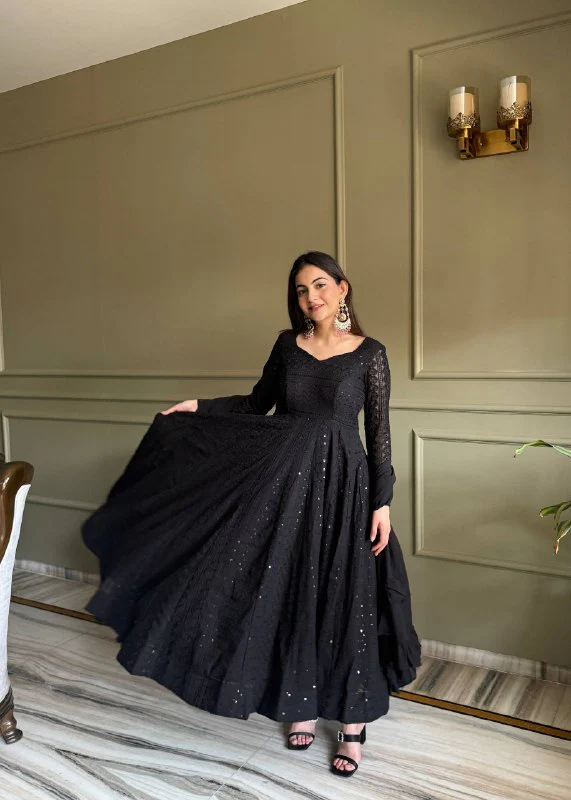Amrapali Trend Premium Designer Anarkali Suit with Thread Work & Ruffle Dupatta - Image 15