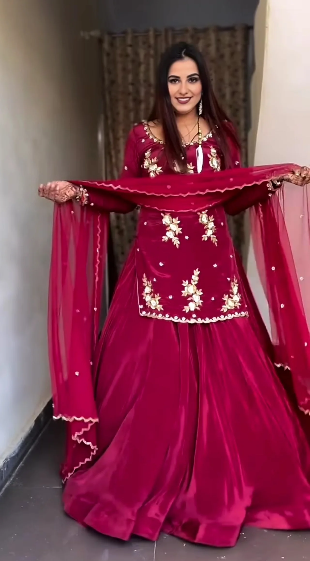 For any party occasion, steal the show in this gorgeous pink lehenga gown, which combines classic elegance with contemporary glitz. - Image 3