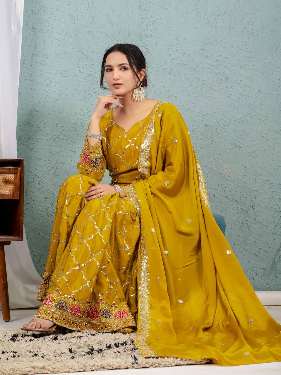 Amrapali Trend Sharara Suit With Exquisite Embroidery Is Perfect For Festivals And Weddings. - Image 19