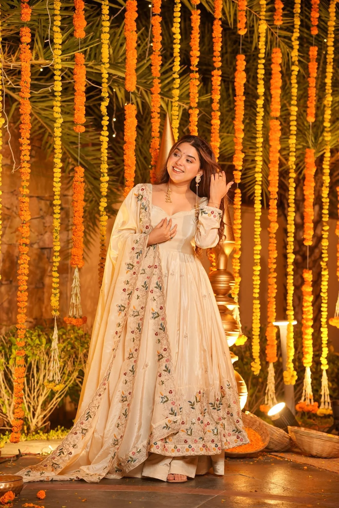Amrapali Trend Luxury crepe silk Kurta Palazzo Set for Wedding & Festive Occasions - Image 2