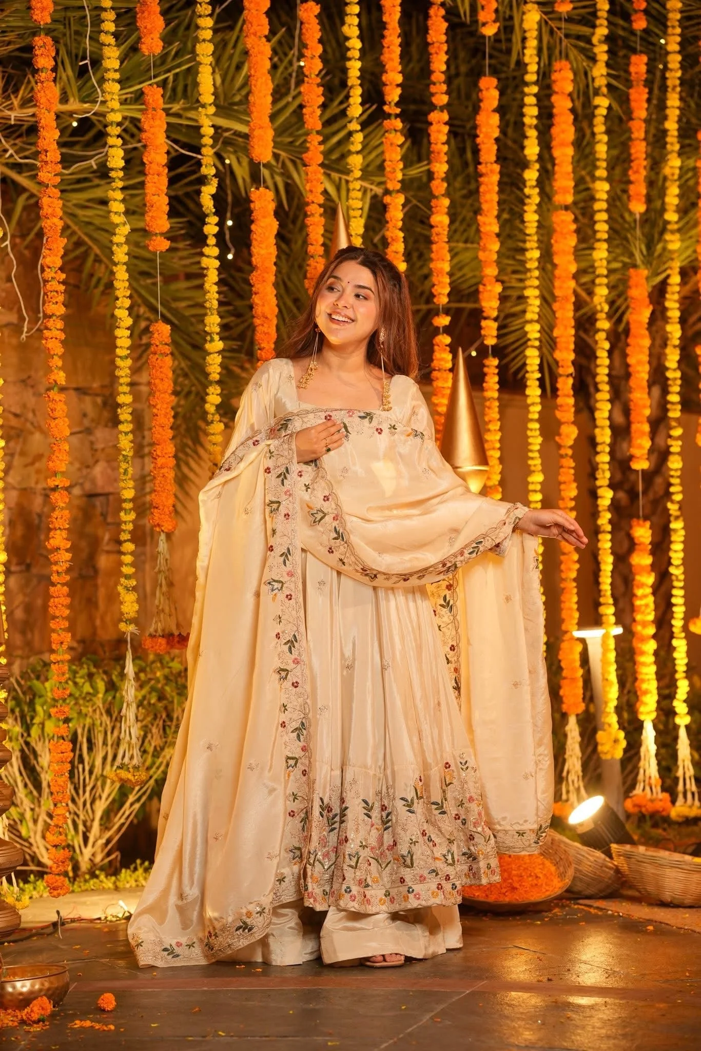 Amrapali Trend Luxury crepe silk Kurta Palazzo Set for Wedding & Festive Occasions - Image 6