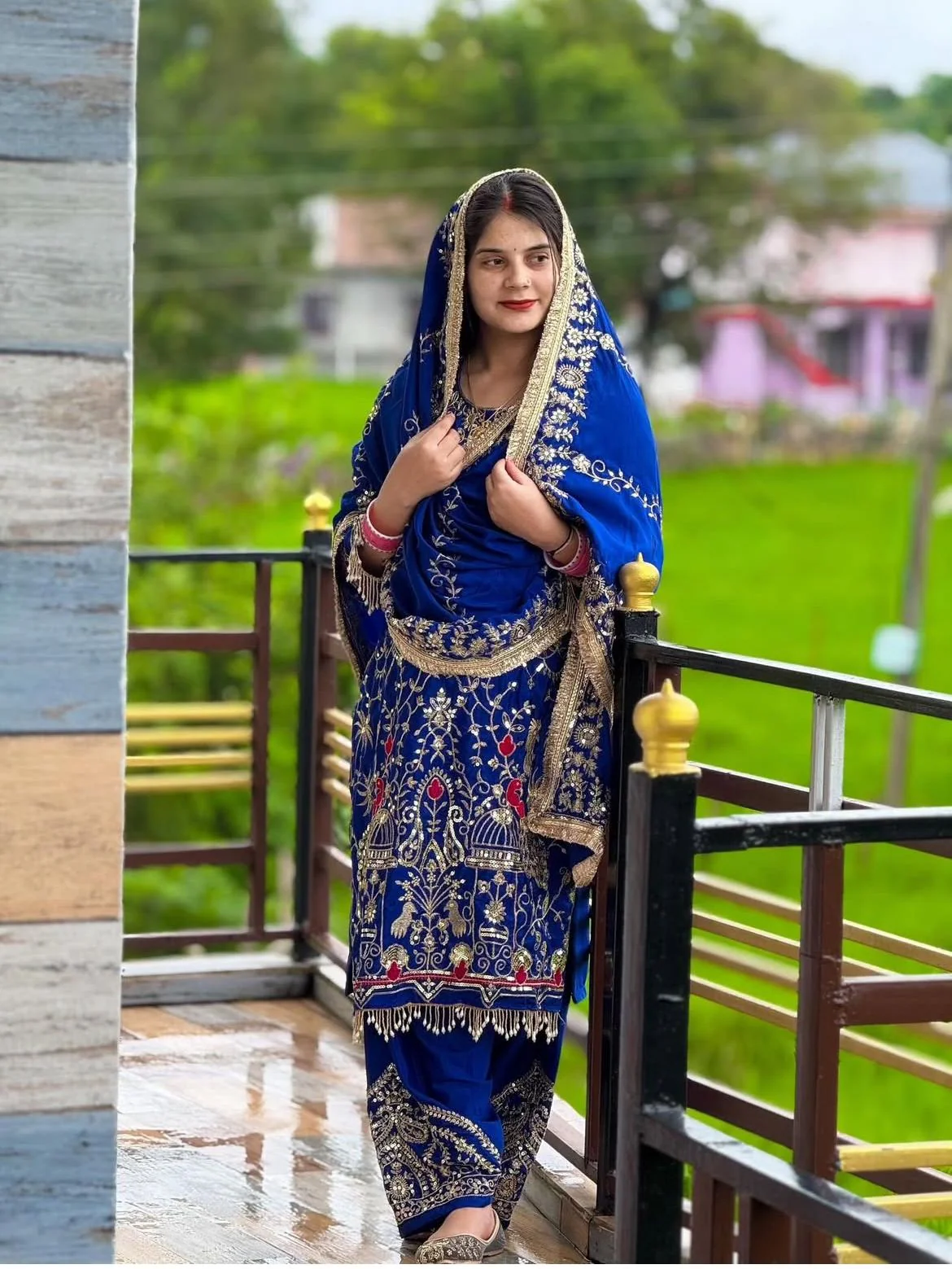 Royal Blue Heavy Embroidered Punjabi Salwar Suit | Patiala Style Ethnic Wear for Wedding & Party (NF-1239)