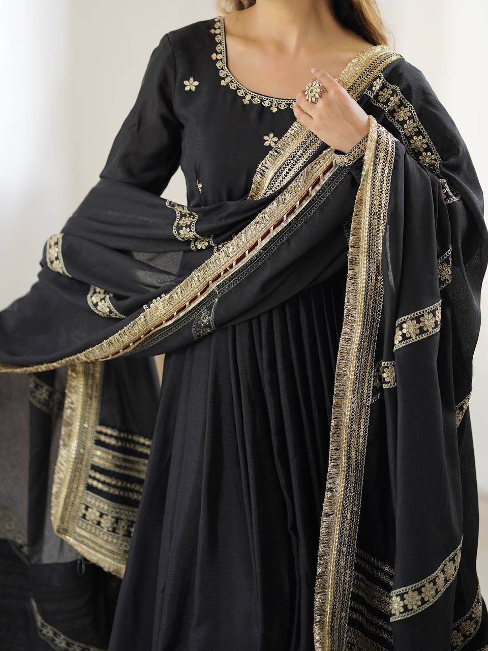 Royal White Floor-Length Anarkali Dress for Festive & Wedding Wear - Image 13