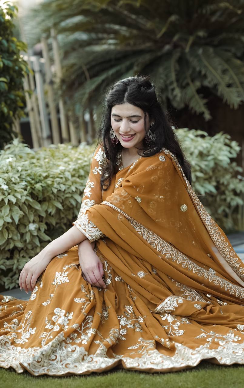 The Glow of the Haldi Special Gown in Tradition - Image 3