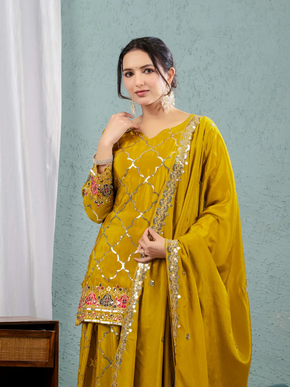 Wear our glowing yellow sharara outfit and shine brighter than the sun. - Image 18