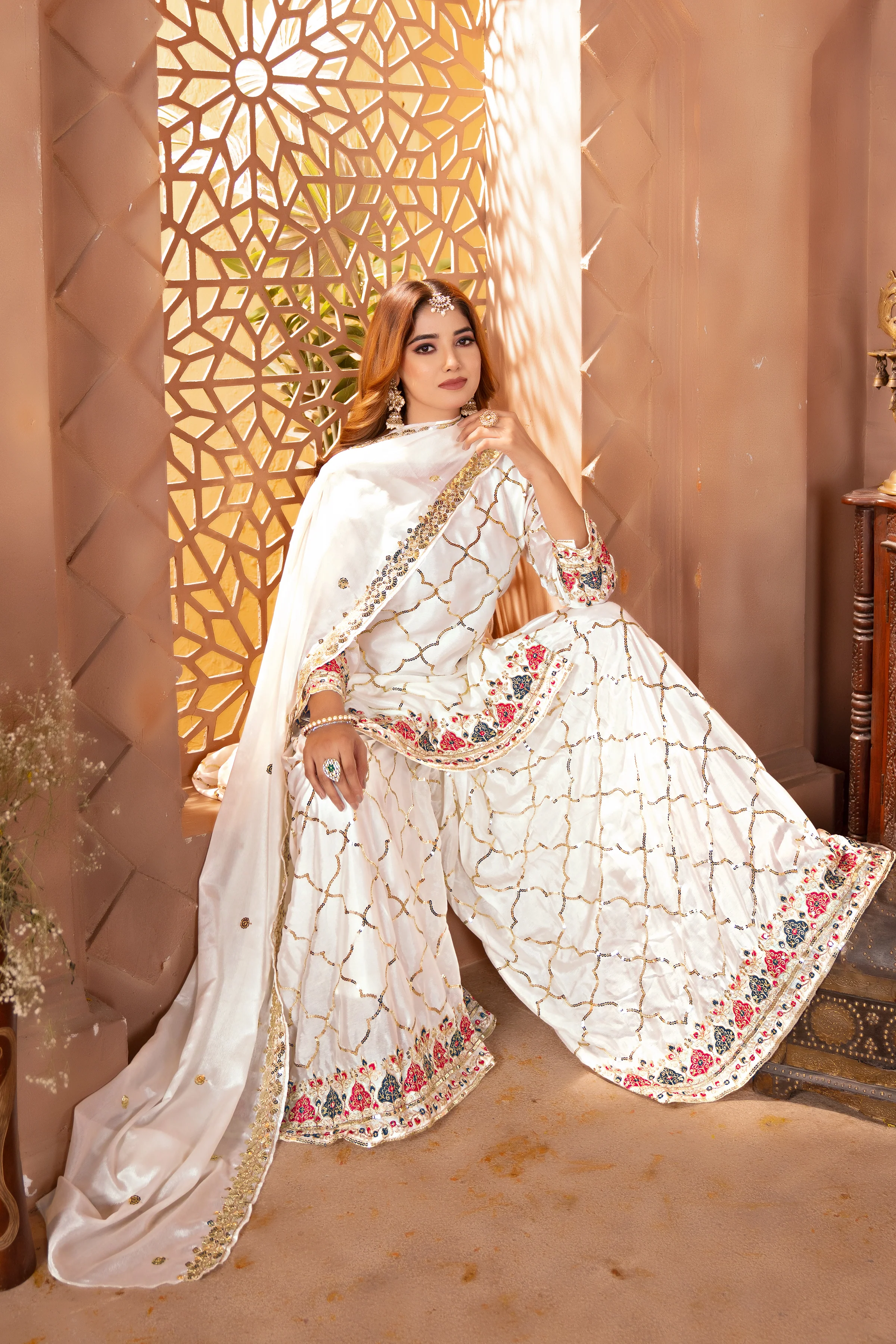 Wear our glowing yellow sharara outfit and shine brighter than the sun. - Image 5